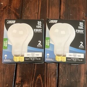COPY - 3 Way Soft White Bulb FEIT ELECTRIC 50/100/150 120Volt A21 Standard Base…